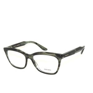 Prada 24S 55 UEP-1O1 Striped Gray Green Eyeglasses